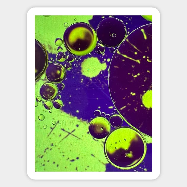 Bubbles Purple and Yellow Sticker by LITDigitalArt